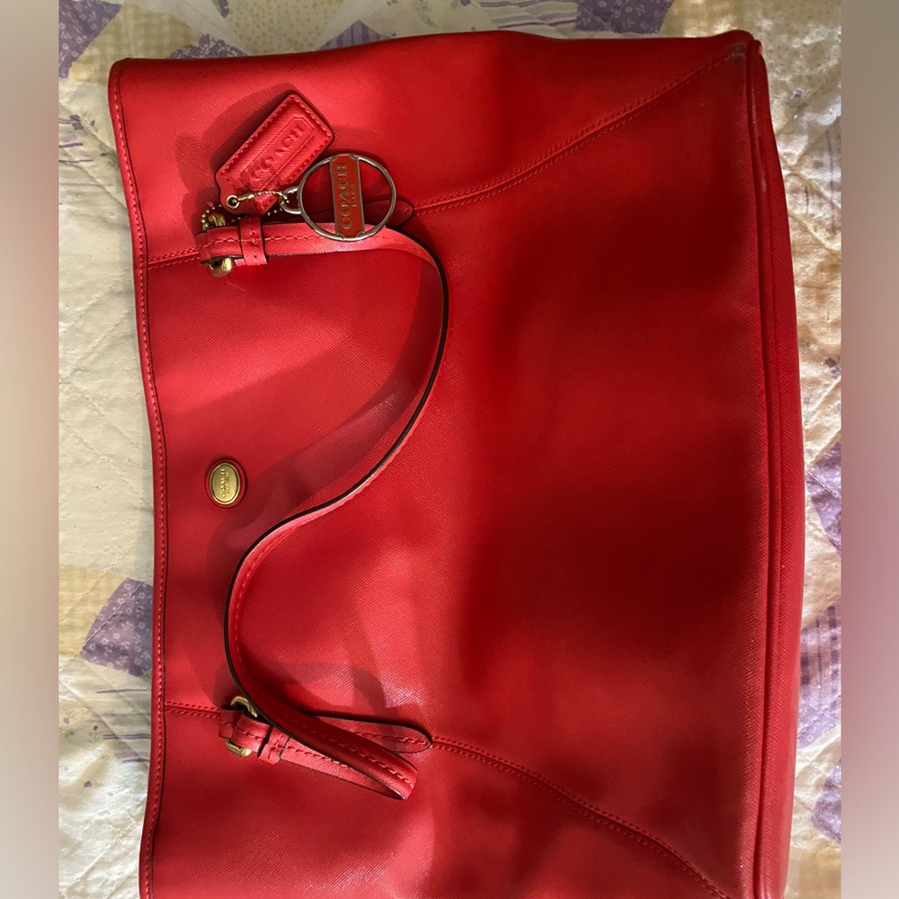 Coach large tote bag with wallet